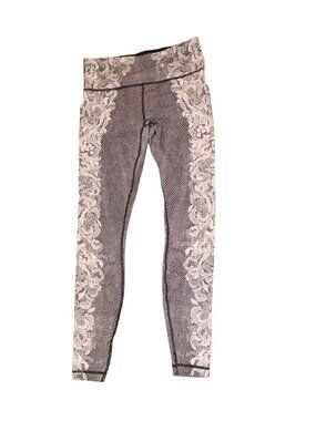 Lululemon High-Waisted Lace Print Leggings, size 8